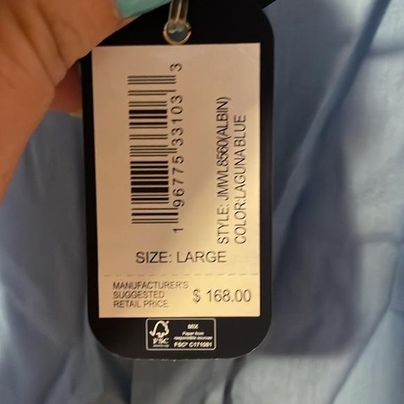 johnnie-O Light Blue Casual Button Down Shirt - Picture 3 of 4